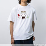 お腹すいたーおにぎりの腹ペコゲージイラストTシャツ