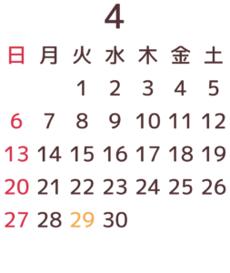 4月カレンダー01背景透過