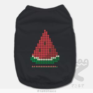 ドッグウェア-クラブCT371ドット絵でスイカ