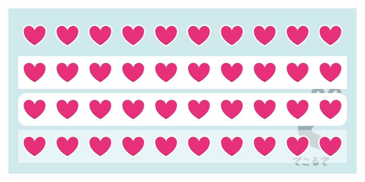 素材 ポイントポインターもりもりいいね　ハート　アイキャッチ