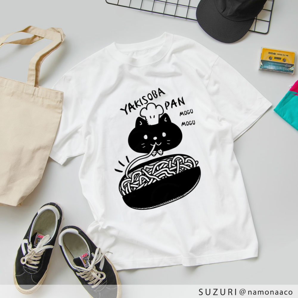 焼きそばぱんもぐもぐTシャツのアイコン用画像