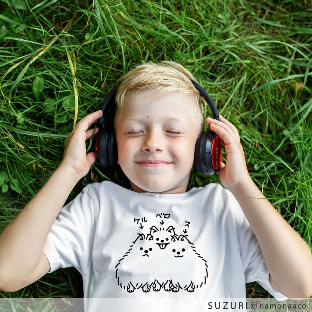 ケルベロスなポメラニアンのTシャツのアイコン用画像