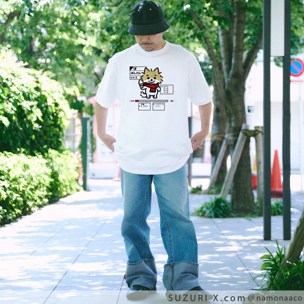 CT677イラストTシャツ　着用見本