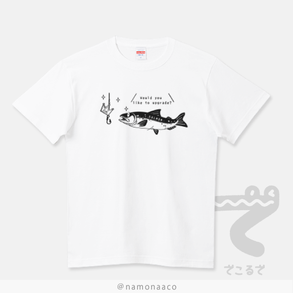 魚好き・ネタT好きの方におすすめ。さもたんTシャツ着用見本CT142