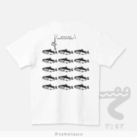 魚好き・ネタT好きの方におすすめ。ドット絵　さもたんTシャツCT152